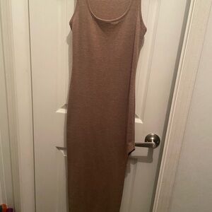 SHEIN Sleeveless Brown Maxi Dress